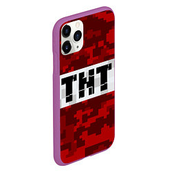 Чехол iPhone 11 Pro матовый MINECRAFT TNT, цвет: 3D-фиолетовый — фото 2