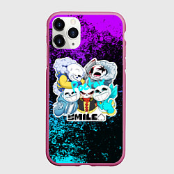 Чехол iPhone 11 Pro матовый UNDERTALE, цвет: 3D-малиновый