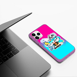 Чехол iPhone 11 Pro матовый UNDERTALE, цвет: 3D-фиолетовый — фото 2