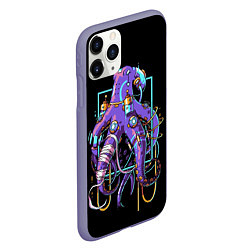 Чехол iPhone 11 Pro матовый Octopus, цвет: 3D-серый — фото 2