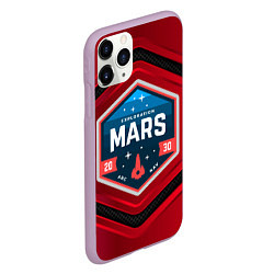 Чехол iPhone 11 Pro матовый MARS NASA, цвет: 3D-сиреневый — фото 2