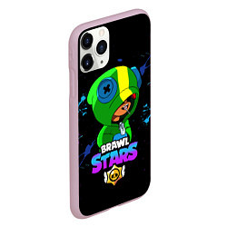 Чехол iPhone 11 Pro матовый Brawl Stars LEON, цвет: 3D-розовый — фото 2