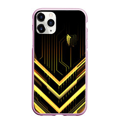 Чехол iPhone 11 Pro матовый Атака Титанов, цвет: 3D-розовый