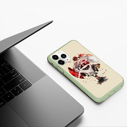 Чехол iPhone 11 Pro матовый Tokyo Ghoul, цвет: 3D-салатовый — фото 2