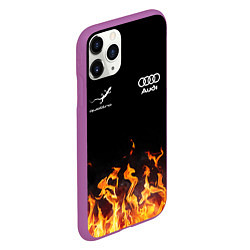 Чехол iPhone 11 Pro матовый Audi Ауди, цвет: 3D-фиолетовый — фото 2