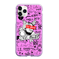 Чехол iPhone 11 Pro матовый LIL PEEP LOGOBOMBING, цвет: 3D-сиреневый