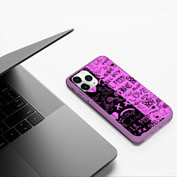 Чехол iPhone 11 Pro матовый LIL PEEP LOGOBOMBING, цвет: 3D-фиолетовый — фото 2