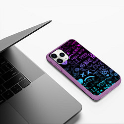 Чехол iPhone 11 Pro матовый LIL PEEP LOGOBOMBING, цвет: 3D-фиолетовый — фото 2