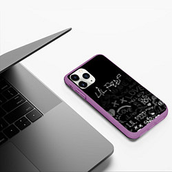 Чехол iPhone 11 Pro матовый LIL PEEP, цвет: 3D-фиолетовый — фото 2