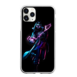 Чехол iPhone 11 Pro матовый Fortnite Спина, цвет: 3D-белый