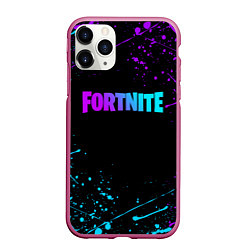 Чехол iPhone 11 Pro матовый FORTNITE, цвет: 3D-малиновый