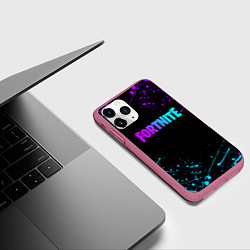 Чехол iPhone 11 Pro матовый FORTNITE, цвет: 3D-малиновый — фото 2