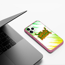 Чехол iPhone 11 Pro матовый Billie eilish, цвет: 3D-малиновый — фото 2
