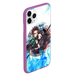 Чехол iPhone 11 Pro матовый KIMETSU NO YAIBA, цвет: 3D-фиолетовый — фото 2