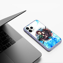 Чехол iPhone 11 Pro матовый KIMETSU NO YAIBA, цвет: 3D-светло-сиреневый — фото 2