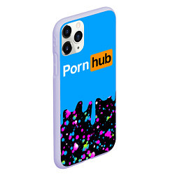 Чехол iPhone 11 Pro матовый PornHub, цвет: 3D-светло-сиреневый — фото 2