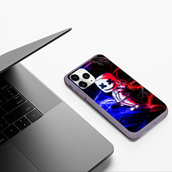 Чехол iPhone 11 Pro матовый FORTNITE MARSHMELLO, цвет: 3D-серый — фото 2