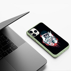 Чехол iPhone 11 Pro матовый Tatto Girls, цвет: 3D-салатовый — фото 2