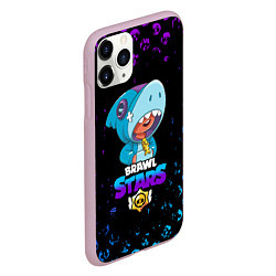 Чехол iPhone 11 Pro матовый BRAWL STARS LEON SHARK, цвет: 3D-розовый — фото 2