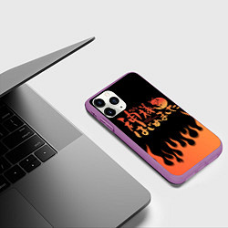 Чехол iPhone 11 Pro матовый ОЧЕНЬ ПРИЯТНО БОГ!, цвет: 3D-фиолетовый — фото 2