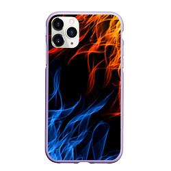 Чехол iPhone 11 Pro матовый БИТВА ОГНЕЙ, цвет: 3D-светло-сиреневый