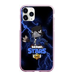 Чехол iPhone 11 Pro матовый Brawl Stars CROW, цвет: 3D-розовый