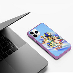 Чехол iPhone 11 Pro матовый Water polo players, цвет: 3D-фиолетовый — фото 2