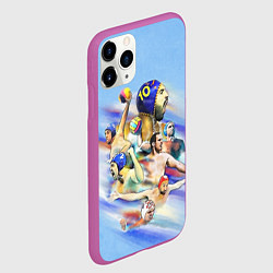 Чехол iPhone 11 Pro матовый Water polo players, цвет: 3D-фиолетовый — фото 2
