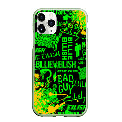 Чехол iPhone 11 Pro матовый BILLIE EILISH, цвет: 3D-салатовый