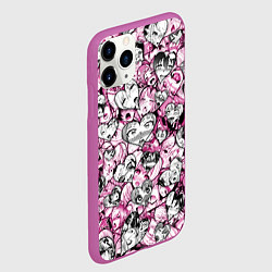 Чехол iPhone 11 Pro матовый Ahegao валентинки, цвет: 3D-фиолетовый — фото 2
