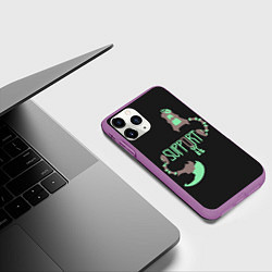 Чехол iPhone 11 Pro матовый Support, цвет: 3D-фиолетовый — фото 2