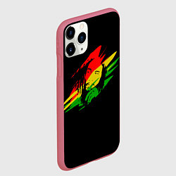 Чехол iPhone 11 Pro матовый Боб Марли, цвет: 3D-малиновый — фото 2