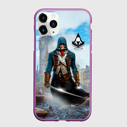 Чехол iPhone 11 Pro матовый Assasin's creed, цвет: 3D-фиолетовый
