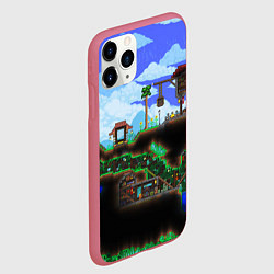 Чехол iPhone 11 Pro матовый TERRARIA, цвет: 3D-малиновый — фото 2