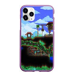 Чехол iPhone 11 Pro матовый TERRARIA, цвет: 3D-фиолетовый