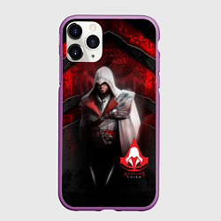 Чехол iPhone 11 Pro матовый Assasin's creed, цвет: 3D-фиолетовый