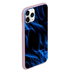 Чехол iPhone 11 Pro матовый BLUE FIRE FLAME, цвет: 3D-розовый — фото 2