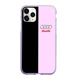 Чехол iPhone 11 Pro матовый AUDI, цвет: 3D-светло-сиреневый