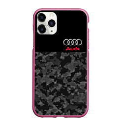 Чехол iPhone 11 Pro матовый AUDI, цвет: 3D-малиновый