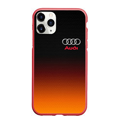 Чехол iPhone 11 Pro матовый AUDI, цвет: 3D-красный