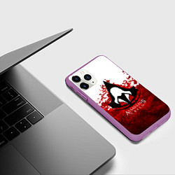 Чехол iPhone 11 Pro матовый Assasin's creed, цвет: 3D-фиолетовый — фото 2