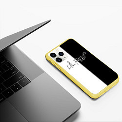 Чехол iPhone 11 Pro матовый LIL PEEP НА СПИНЕ, цвет: 3D-желтый — фото 2