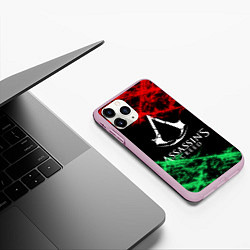 Чехол iPhone 11 Pro матовый Assassin’s Creed: Red & Green, цвет: 3D-розовый — фото 2