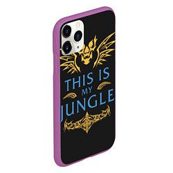 Чехол iPhone 11 Pro матовый This is my Jungle, цвет: 3D-фиолетовый — фото 2