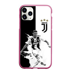 Чехол iPhone 11 Pro матовый Cristiano Ronaldo, цвет: 3D-малиновый