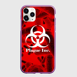 Чехол iPhone 11 Pro матовый PLAGUE INC, цвет: 3D-фиолетовый