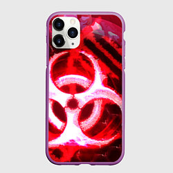 Чехол iPhone 11 Pro матовый Plague Inc LB Oko, цвет: 3D-фиолетовый