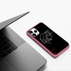 Чехол iPhone 11 Pro матовый Payton Moormeier: Black Style, цвет: 3D-малиновый — фото 2