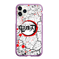 Чехол iPhone 11 Pro матовый KIMETSU NO YAIBA, цвет: 3D-фиолетовый