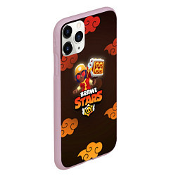 Чехол iPhone 11 Pro матовый Brawl Stars Lion Dance Brock, цвет: 3D-розовый — фото 2